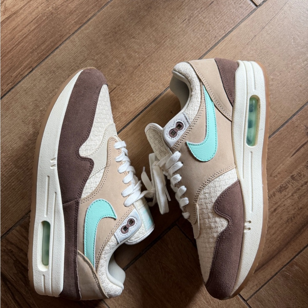 Nike Air Max 1 Hemp Crepe retro 2022 Aqua and Brown - Picture 1 of 5